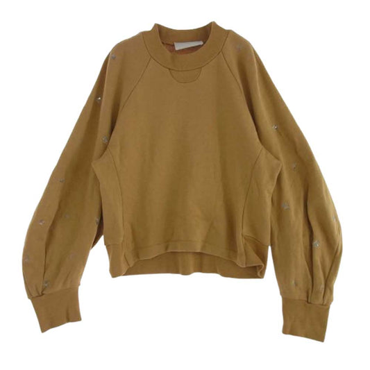 マメクロゴウチ 22AW MM22PF-JS718 Floral Motif Embroidered Sweatshirts フラワー刺繍 スウェット ディープイエロー系 2【中古】