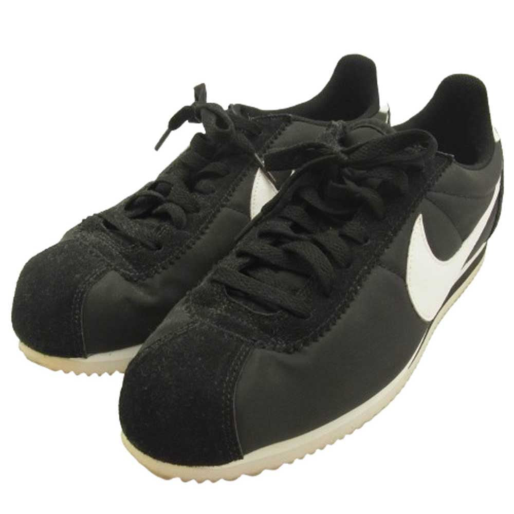NIKE ナイキ 807472-011 CLASSIC CORTEZ NYLON BLACK WHITE クラシック コルテッツ ナイロン ブラック スニーカー ブラック系 28cm【中古】