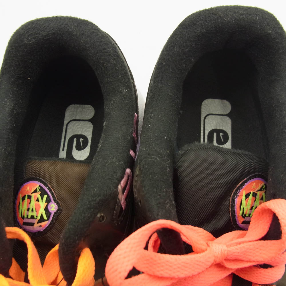 NIKE ナイキ CI5590-001 × ATMOS アトモス AIR MAX 2 LIGHT BLACK エアマックス2ライト ブラック スニーカー 28.5cm【中古】