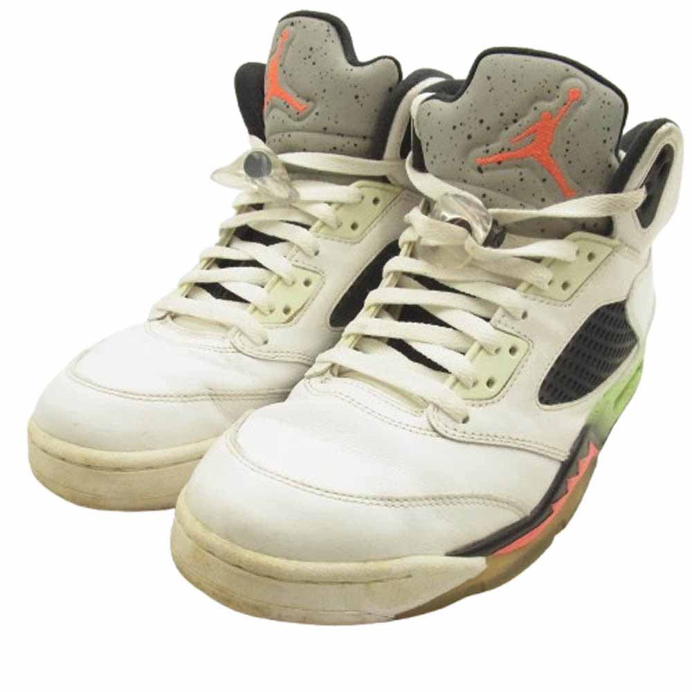 NIKE ナイキ 136027-115 AIR JORDAN 5 RETRO POISON GREEN エアジョーダン5 レトロ ポイズン グリーン スニーカー 28.5cm【中古】