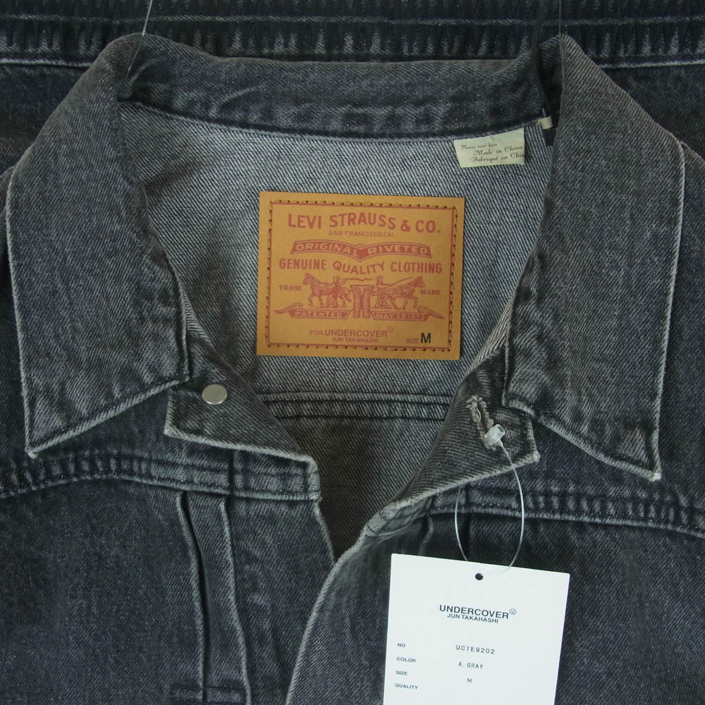 UNDERCOVER アンダーカバー UC1E9202 Levi's リーバイス GIZA刺繍 1st トラッカー デニム ジャケット グレー系 M【極上美品】【中古】