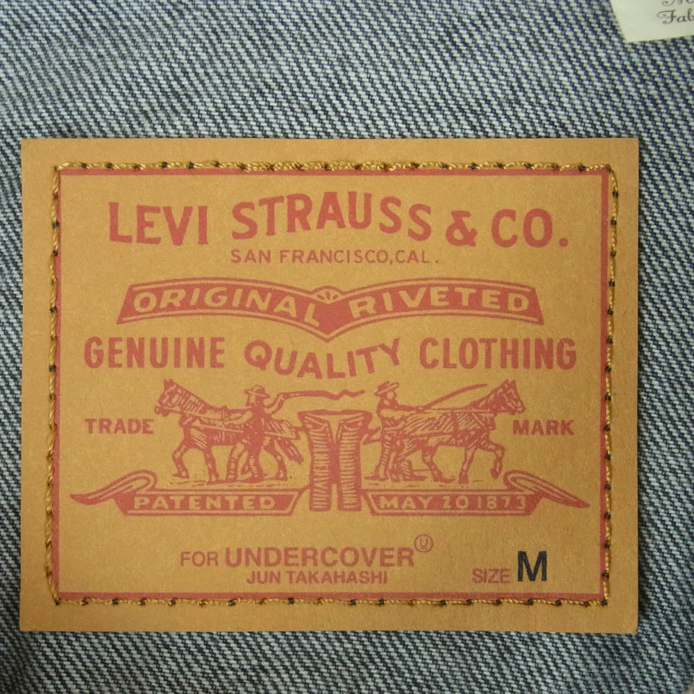 UNDERCOVER アンダーカバー UC1E9202 Levi's リーバイス GIZA刺繍 1st トラッカー デニム ジャケット グレー系 M【極上美品】【中古】