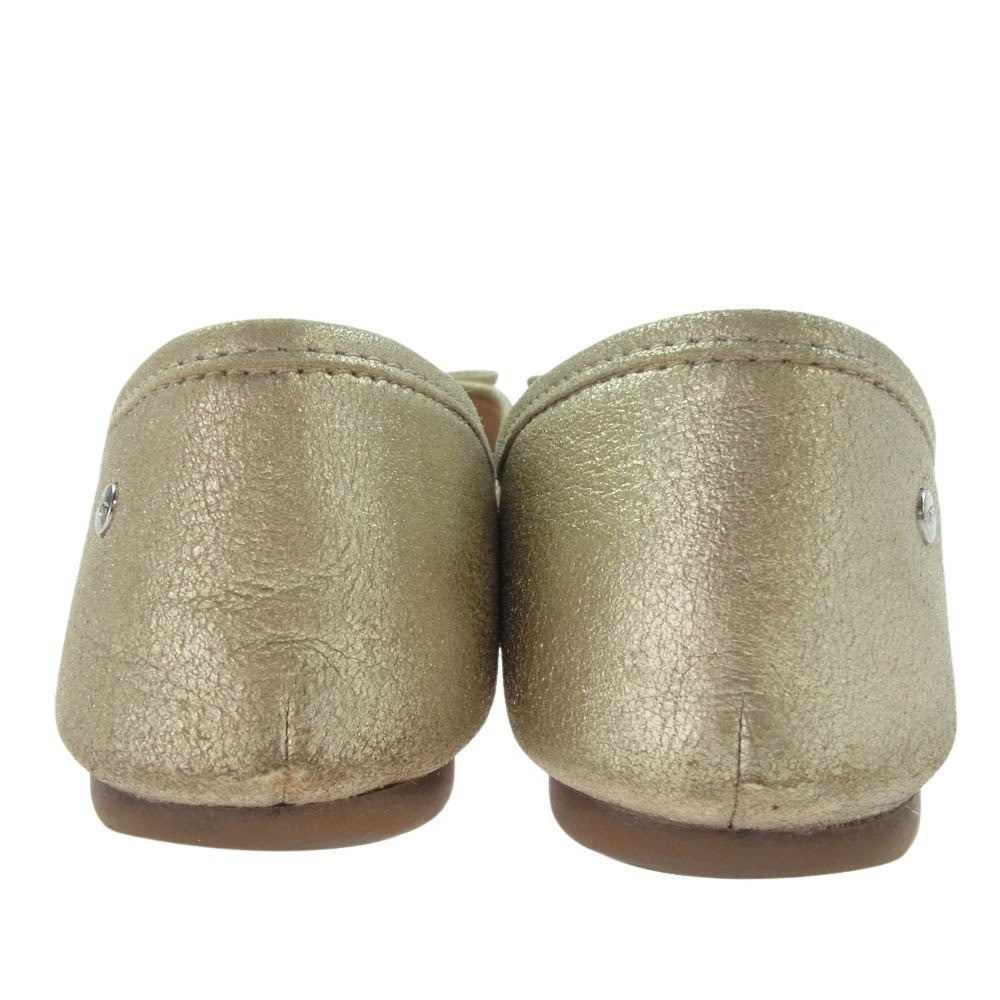 UGG アグ 1095090 レナフラット ボア シューズ パンプス ゴールド系 24【中古】