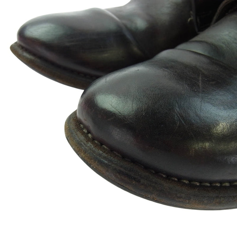 GUIDI グイディ レザー レースアップ ブーツ ダークブラウン系