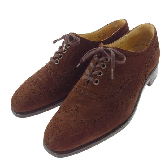 CHURCH'S チャーチ 旧チャーチ 3都市 BUCK スエード ウィングチップ シューズ ブラウン系 7【中古】