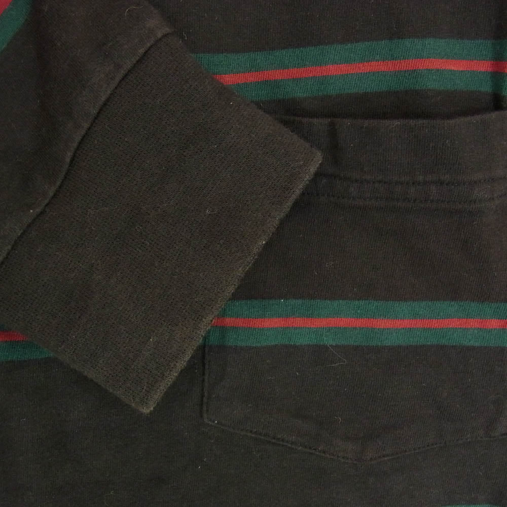 STUSSY ステューシー 90s ボーダー ロングスリーブ 長袖 Tシャツ ブラック系 M【中古】