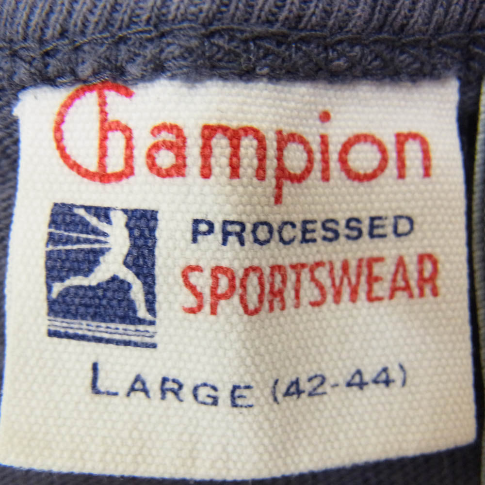 STUSSY ステューシー × CHAMPION チャンピオン ランタグ ローラ Tシャツ ブルー系 L【中古】