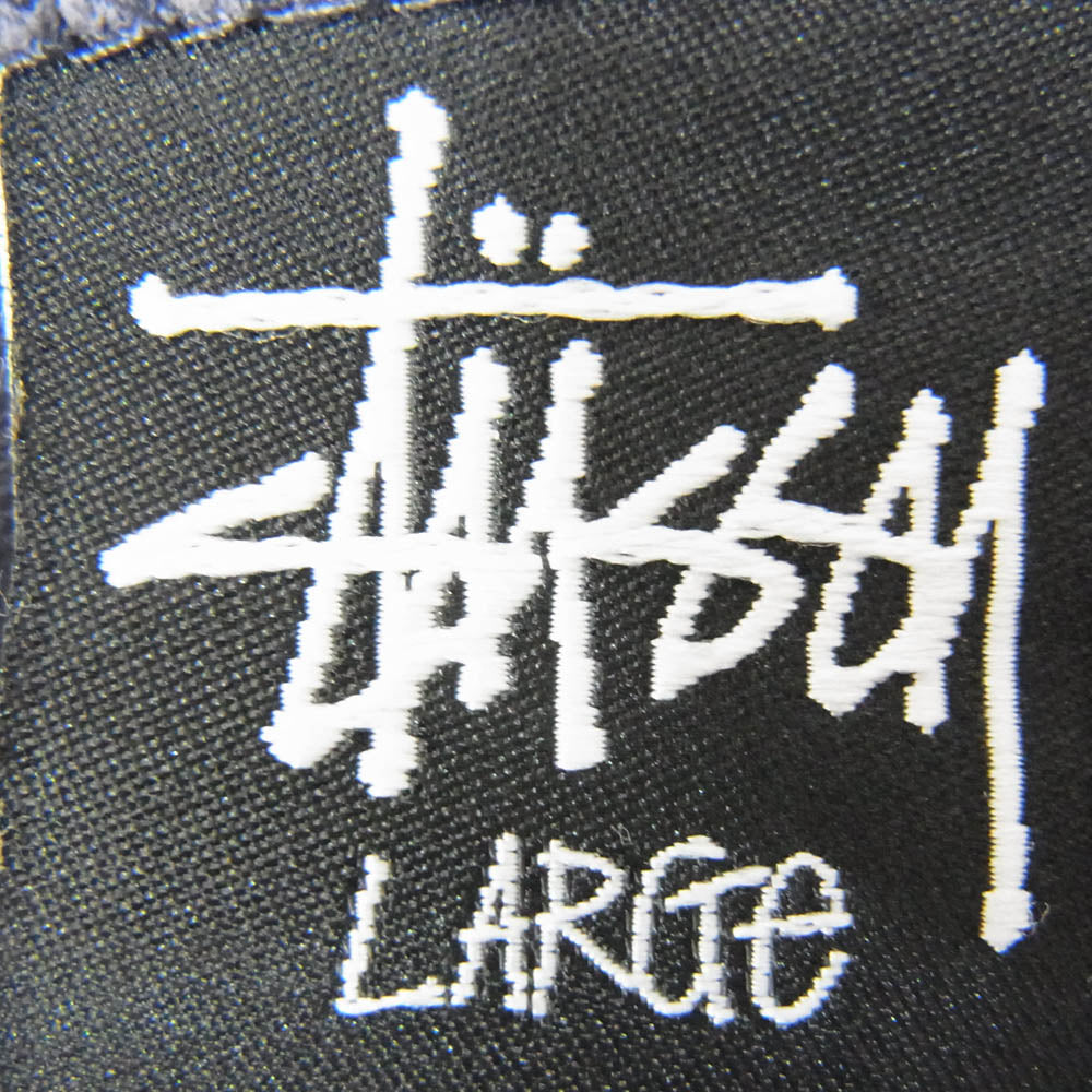 STUSSY ステューシー × CHAMPION チャンピオン ランタグ ローラ Tシャツ ブルー系 L【中古】