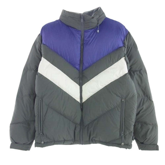 STUSSY ステューシー DOWN JACKET ダウン ジャケット グレー系 パープル系 L【中古】