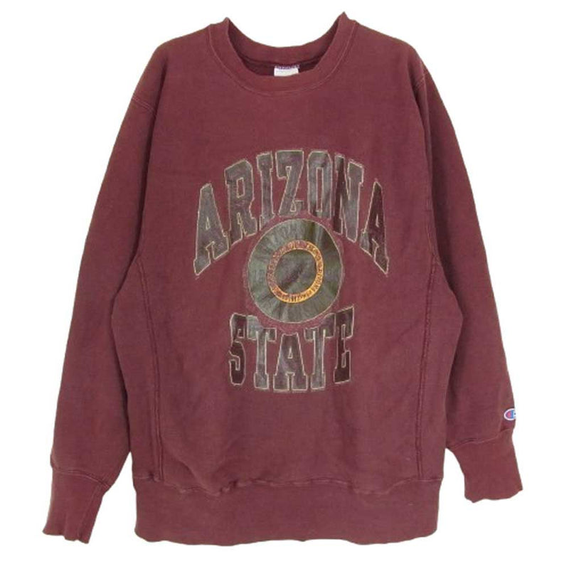 Champion チャンピオン USA製 90s 刺繍タグ リバースウィーブ ARIZONA STATE プリント スウェット エンジ系 L【中古】