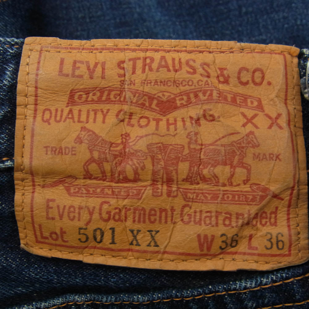 Levi's リーバイス J22 4502000164 00s 501XX 復刻 BIGE デニム パンツ インディゴブルー系 36【中古】