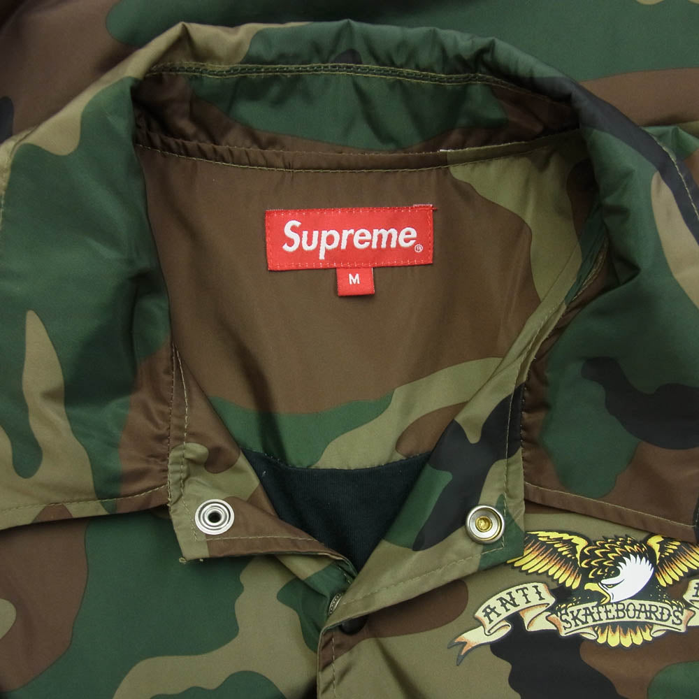 Supreme シュプリーム 14SS ANTIHERO Coaches Jacket アンタイヒーロー コーチジャケット カーキ系 M【中古】