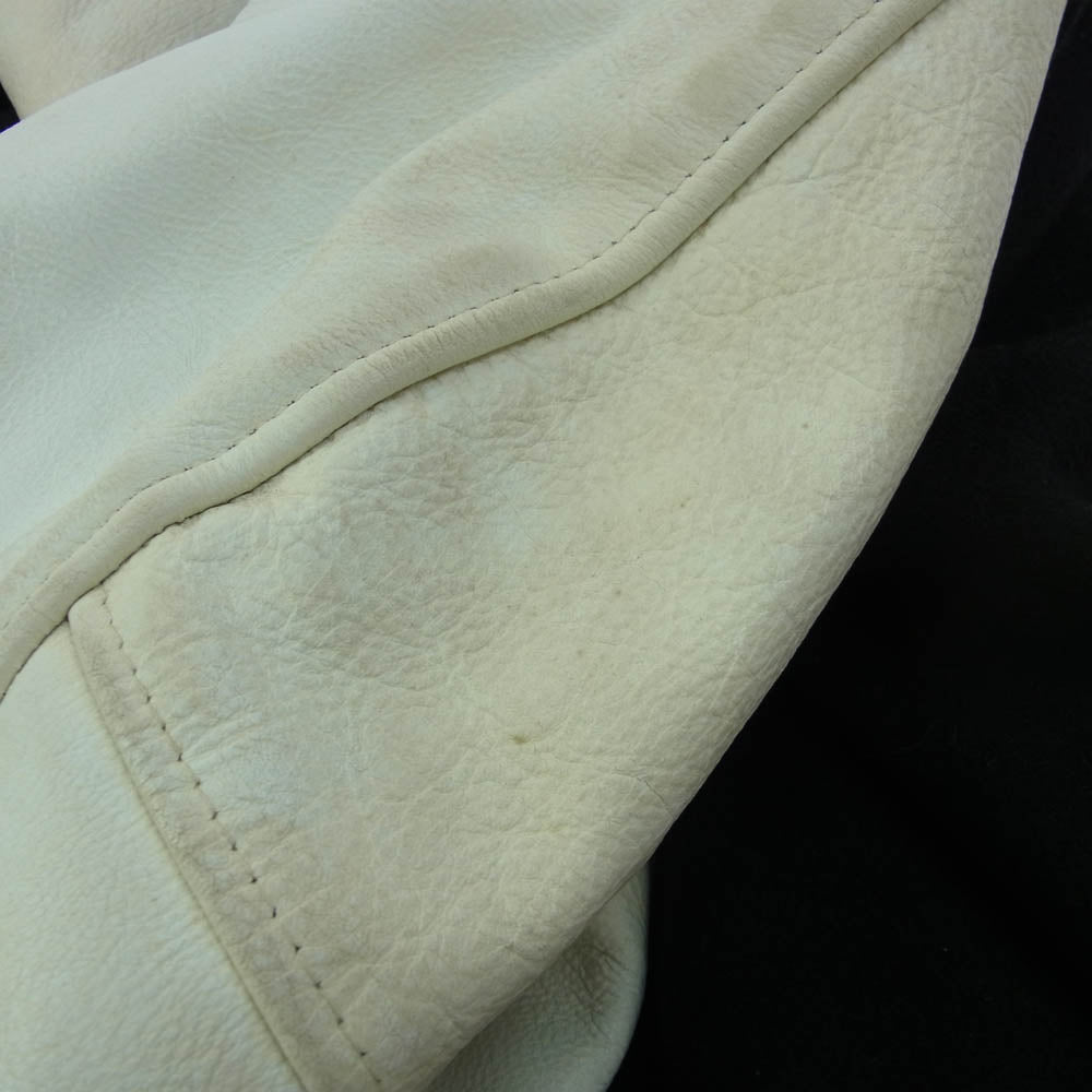 STUSSY ステューシー 03AW 世界1000着限定 2003年製 varsity jacket シリアルナンバー 003 スタジャン バーシティ ジャケット ホワイト系 ブラック系 L【中古】