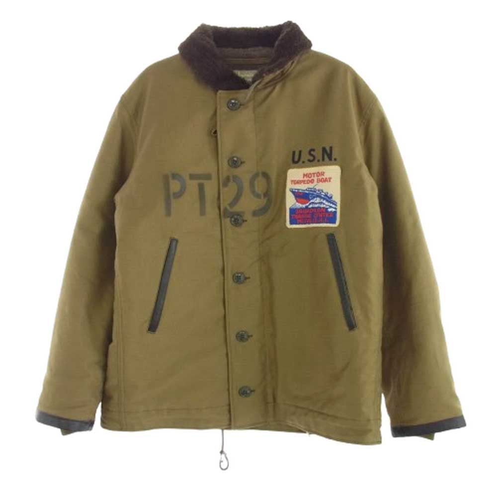 The REAL McCOY'S ザリアルマッコイズ MJ20115 PT29 N-1 KHAKI DECK JACKET デッキ ジャケット カーキ系 42【美品】【中古】