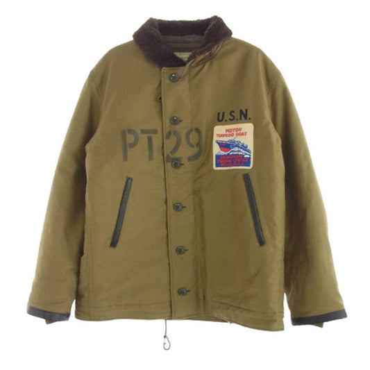 The REAL McCOY'S ザリアルマッコイズ MJ20115 PT29 N-1 KHAKI DECK JACKET デッキ ジャケット カーキ系 42【美品】【中古】