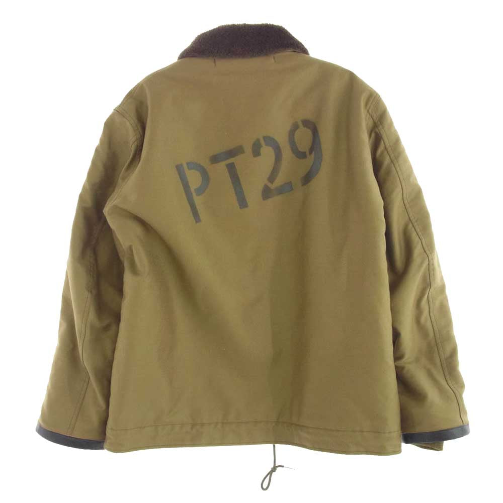The REAL McCOY'S ザリアルマッコイズ MJ20115 PT29 N-1 KHAKI DECK JACKET デッキ ジャケット カーキ系 42【美品】【中古】