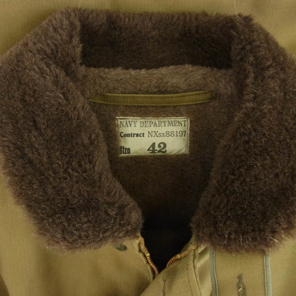 The REAL McCOY'S ザリアルマッコイズ MJ20115 PT29 N-1 KHAKI DECK JACKET デッキ ジャケット カーキ系 42【美品】【中古】