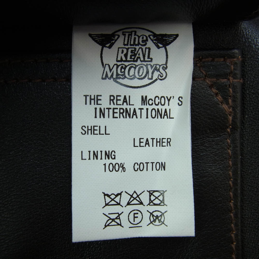 The REAL McCOY'S ザリアルマッコイズ MJ22001 TYPE A-2 MODEL 220 ホースハイド レザー フライト ジャケット ダークブラウン系 42【中古】