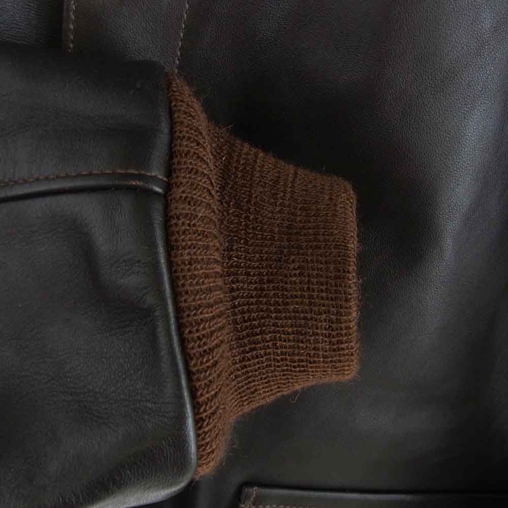 The REAL McCOY'S ザリアルマッコイズ MJ22001 TYPE A-2 MODEL 220 ホースハイド レザー フライト ジャケット ダークブラウン系 42【中古】