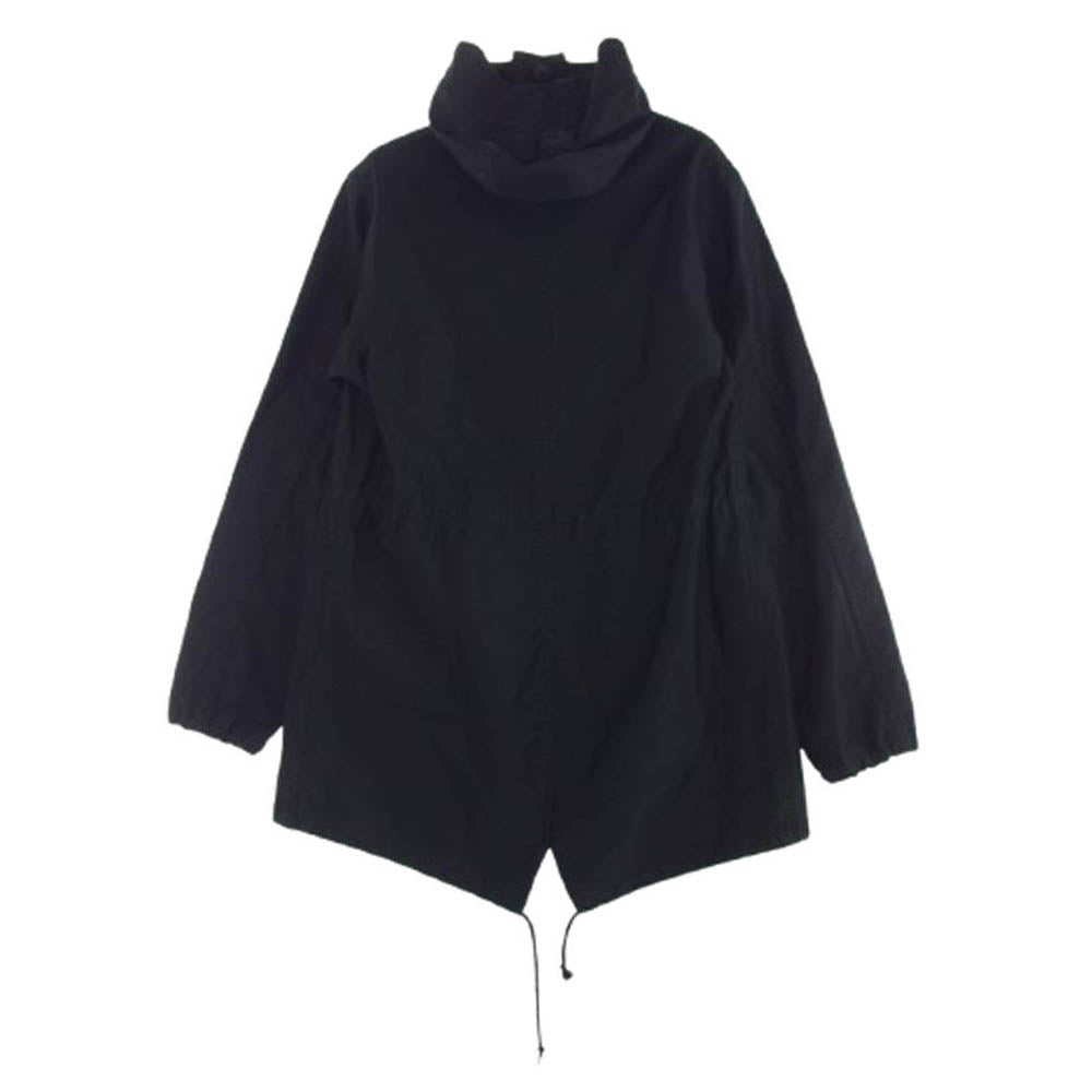 BLACK COMME des GARCONS ブラックコムデギャルソン 11AW 1H-C202 AD2011 フィッシュテール フーデッド モッズコート ブラック系 M【中古】