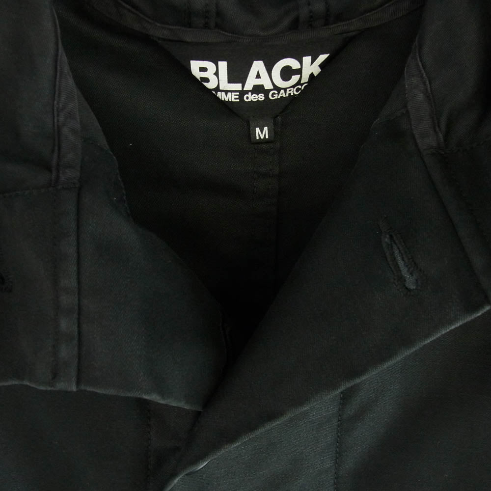 BLACK COMME des GARCONS ブラックコムデギャルソン 11AW 1H-C202 AD2011 フィッシュテール フーデッド モッズコート ブラック系 M【中古】