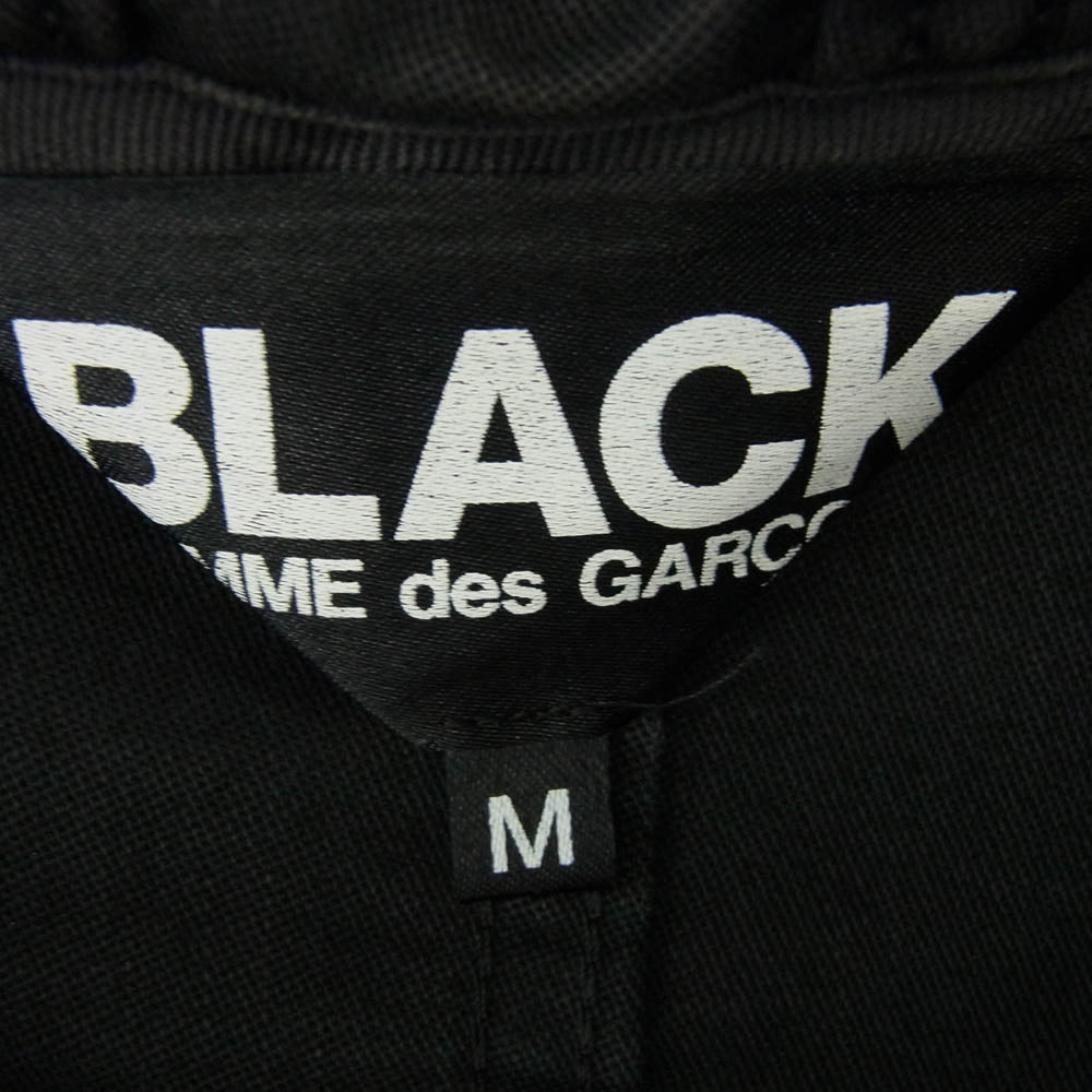 BLACK COMME des GARCONS ブラックコムデギャルソン 11AW 1H-C202 AD2011 フィッシュテール フーデッド モッズコート ブラック系 M【中古】