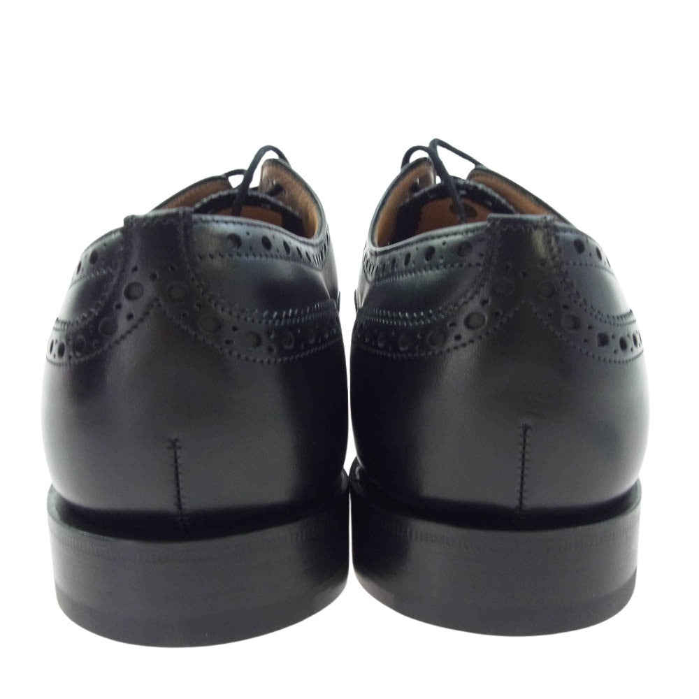 CHURCH'S チャーチ EEB006 DIPLOMAT ディプロマット 173 LAST セミブローグ カーフ レザー シューズ ブラック系 7.5F【新古品】【未使用】【中古】