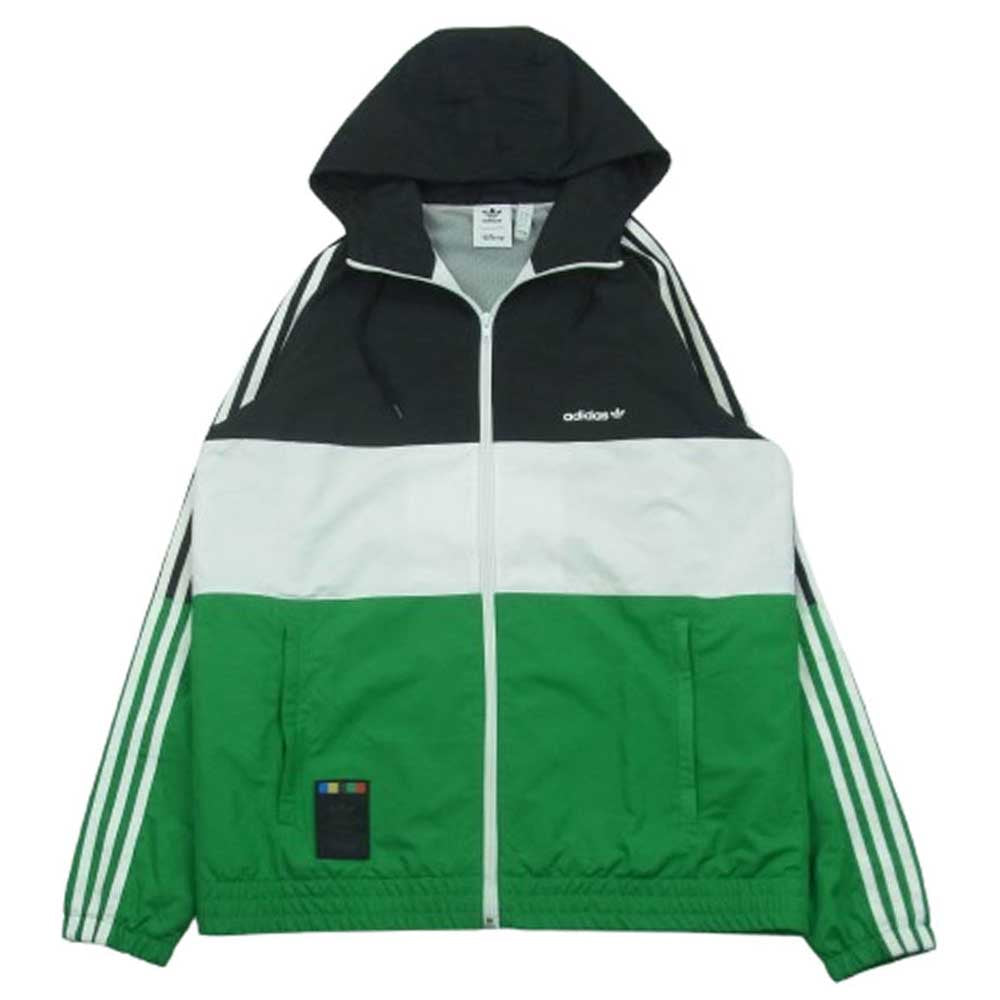 adidas アディダス Disney ディズニー GOOFY WINDBREAKER グーフィー ウィンドブレーカー ナイロン ジャケット ブラック系 グリーン系 ホワイト系 XL【中古】