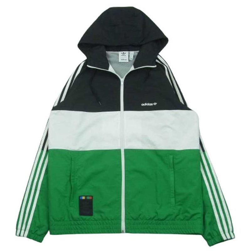 adidas アディダス Disney ディズニー GOOFY WINDBREAKER グーフィー ウィンドブレーカー ナイロン ジャケット ブラック系 グリーン系 ホワイト系 XL【中古】