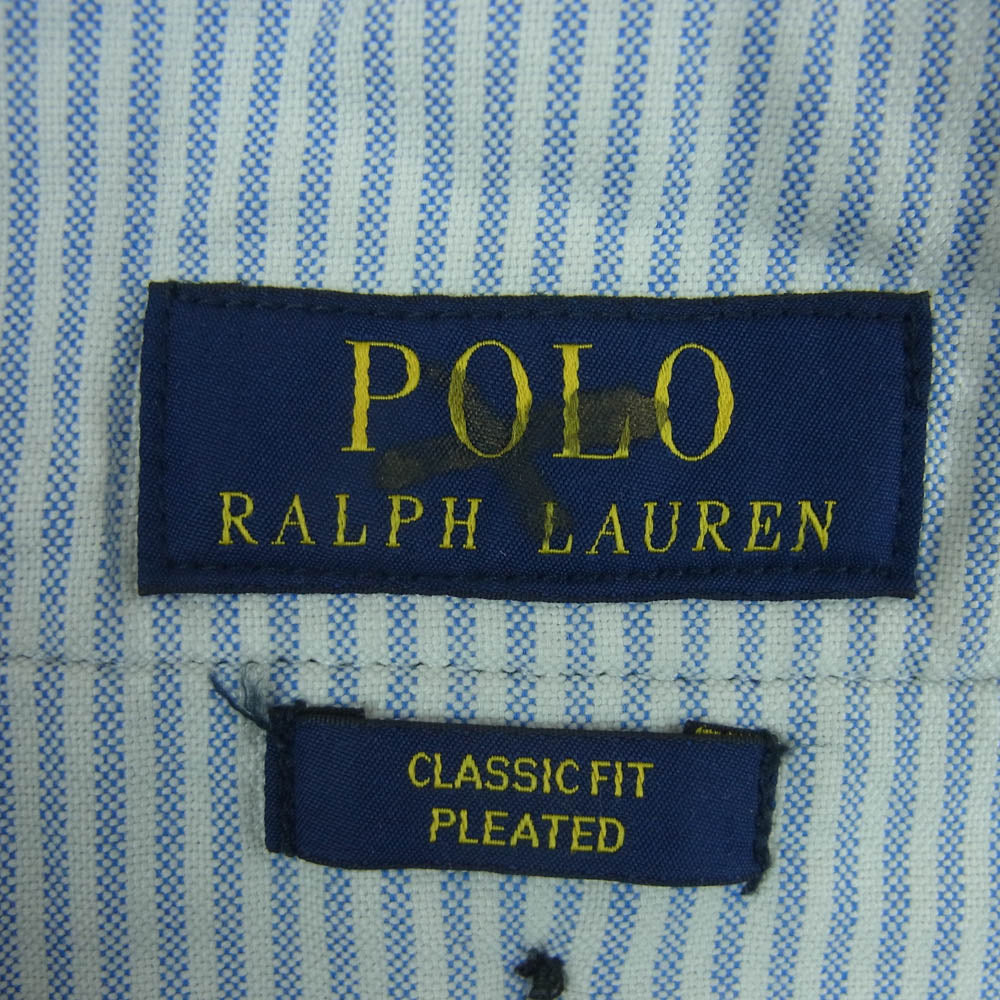 POLO RALPH LAUREN ポロ・ラルフローレン black chino trouser ブラック チノ トラウザー タック パンツ ブラック系 33/32【中古】