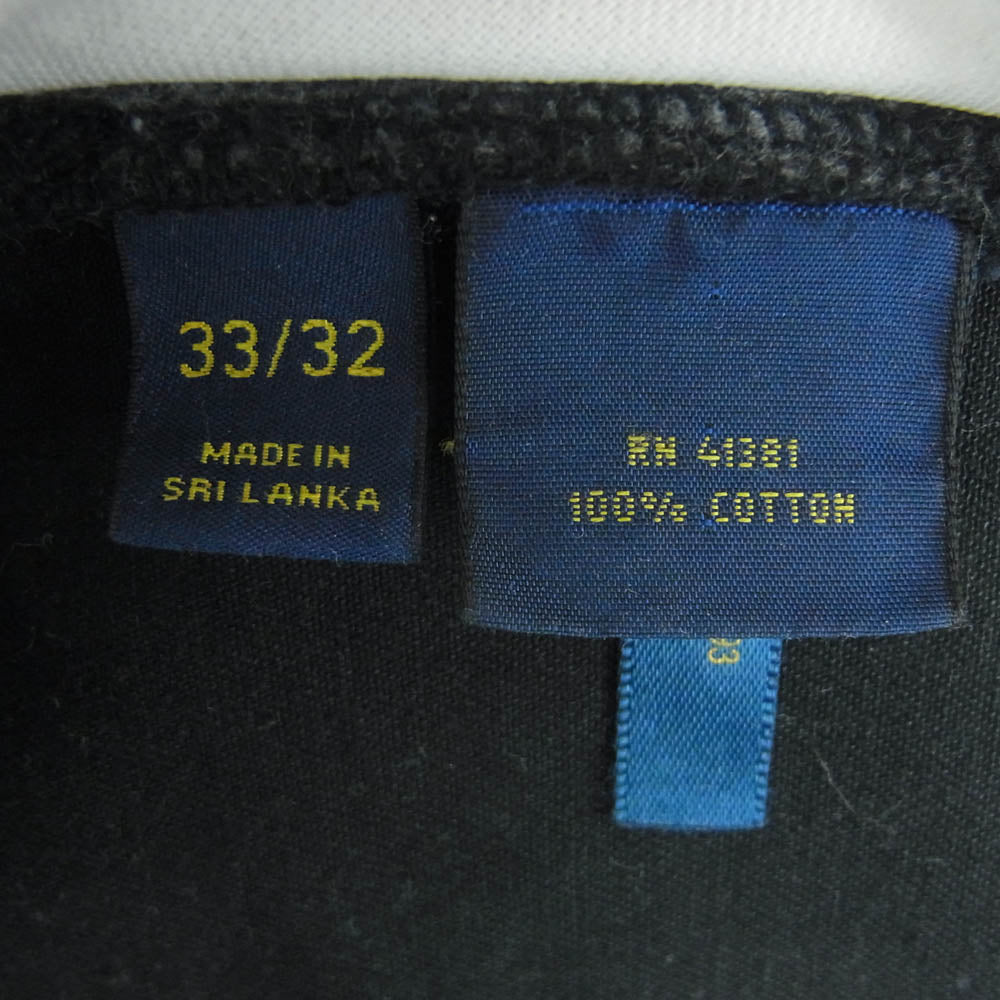 POLO RALPH LAUREN ポロ・ラルフローレン black chino trouser ブラック チノ トラウザー タック パンツ ブラック系 33/32【中古】