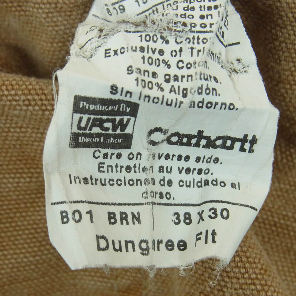 Carhartt カーハート SUNNY SIDE UP RE サニーサイドアップ リメイク MAKE TAPERED DUCK PANTS テーパード ダック パンツ ライトブラウン系 3【中古】