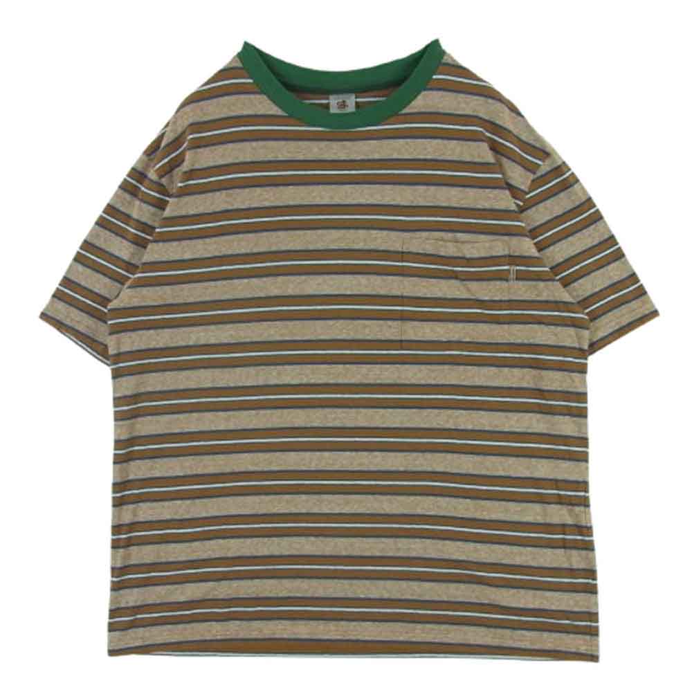 JACKSON MATISSE ジャクソンマティス JM24SS007 BORDER Tee ボーダー半袖 Tシャツ コットン 日本製 ブラウン系 M【中古】