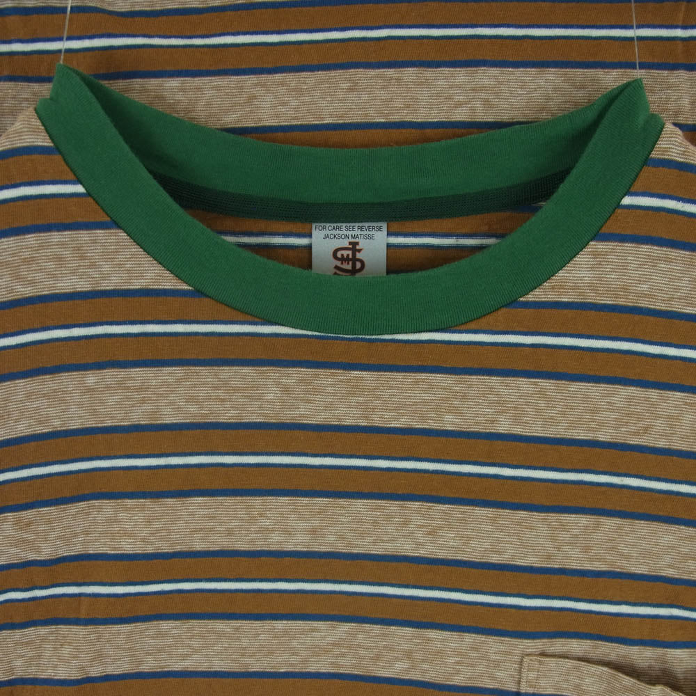 JACKSON MATISSE ジャクソンマティス JM24SS007 BORDER Tee ボーダー半袖 Tシャツ コットン 日本製 ブラウン系 M【中古】