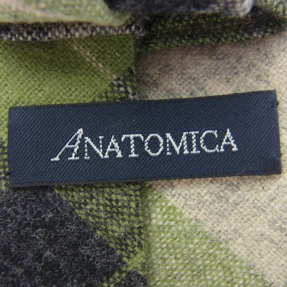 ANATOMICA アナトミカ ウール チェック ネクタイ グリーン グリーン系【中古】
