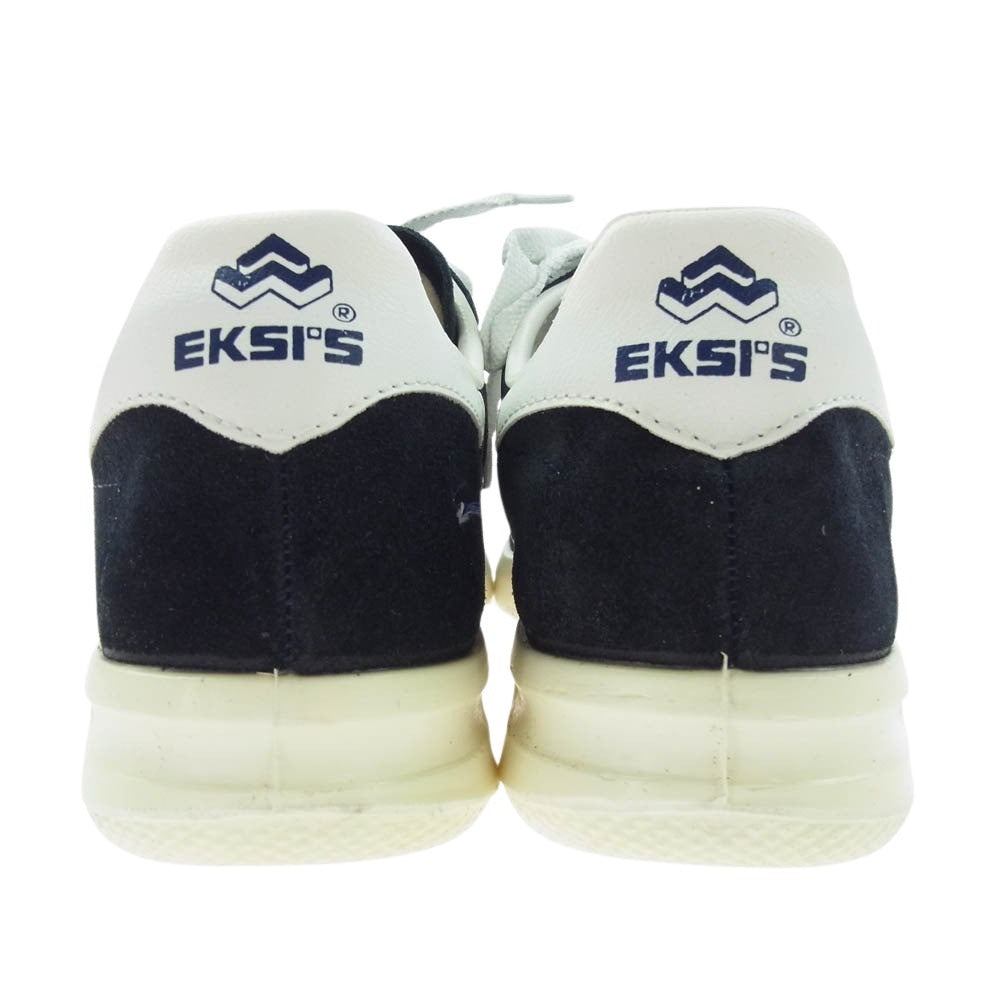 エクシス EKSI'S-10 スエード ローカット スニーカー ダークネイビー系 7.5【美品】【中古】