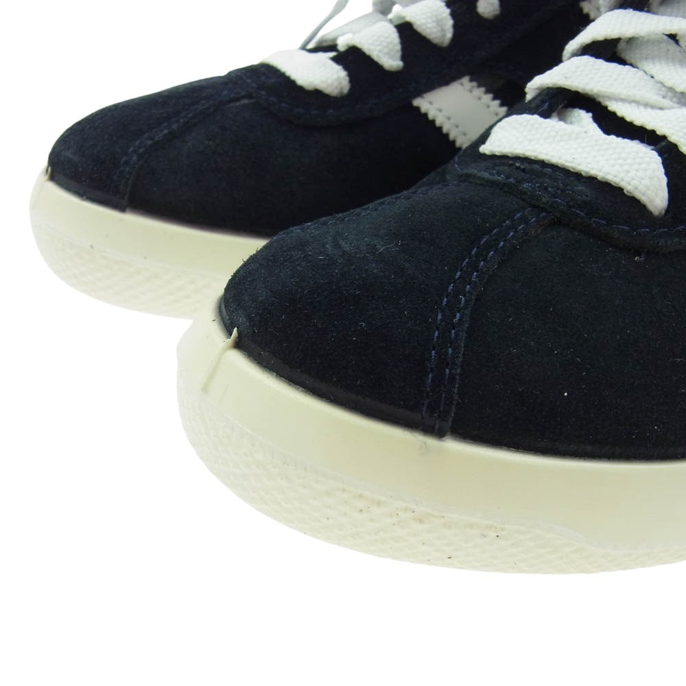 エクシス EKSI'S-10 スエード ローカット スニーカー ダークネイビー系 7.5【美品】【中古】