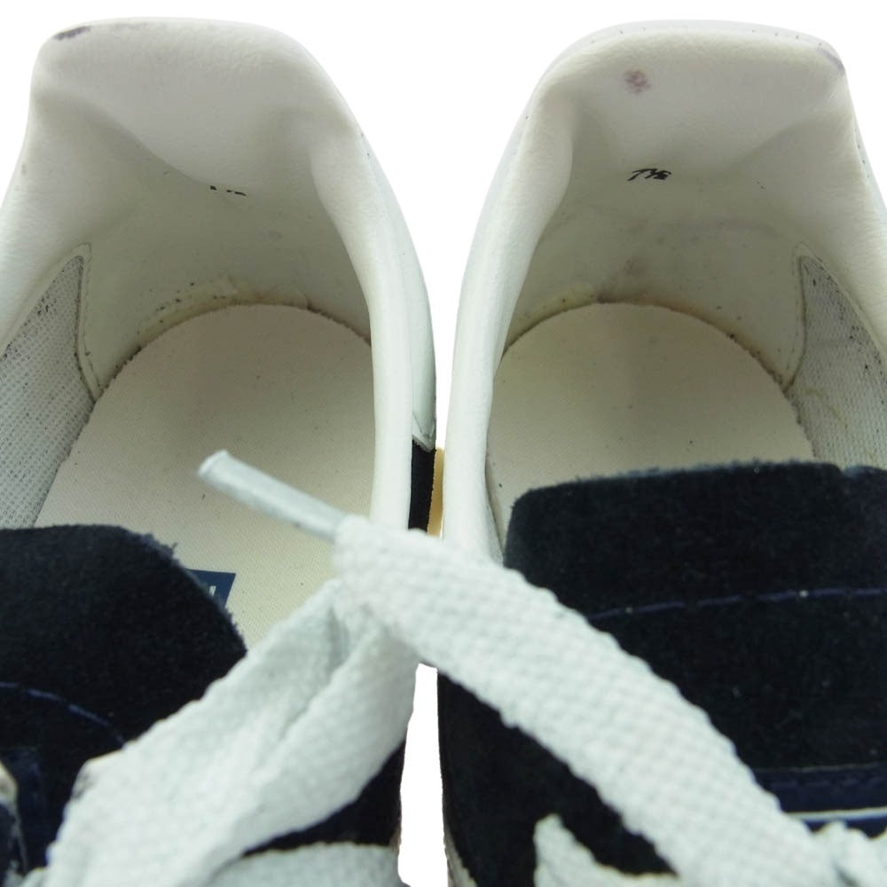 エクシス EKSI'S-10 スエード ローカット スニーカー ダークネイビー系 7.5【美品】【中古】