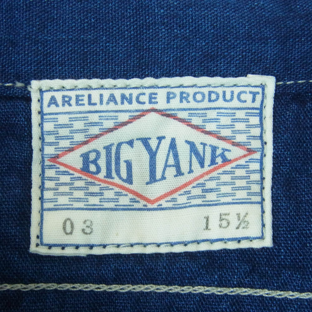 BIG YANK ビッグヤンク 23SS 600-231-01 SHIRT C 1919 PULLOVER プルオーバー シャンブレー 長袖 シャツ インディゴブルー系 15.5【極上美品】【中古】