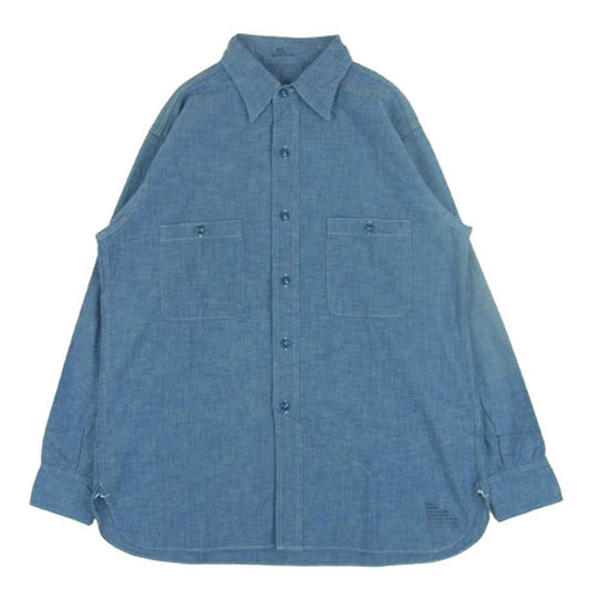 BIG YANK ビッグヤンク 600-201-32 SHIRT CHAMBRAY シャンブレー 長袖 シャツ インディゴブルー系 15.5【極上美品】【中古】