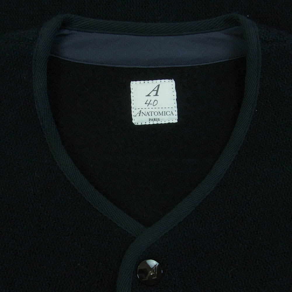 ANATOMICA アナトミカ 530-522-08 BB CLOTH VEST ビーチクロス ウール ベスト ジレ ダークネイビー系 黒に近いダークネイビー系 40【美品】【中古】