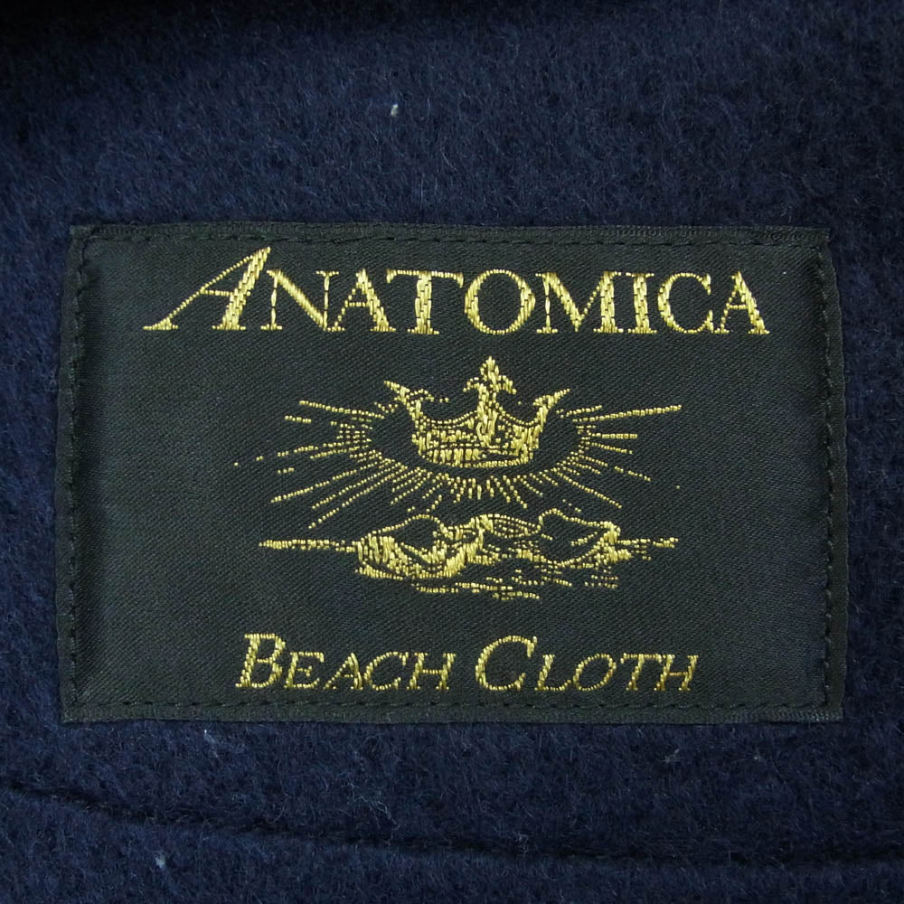 ANATOMICA アナトミカ 530-522-08 BB CLOTH VEST ビーチクロス ウール ベスト ジレ ソルト＆ペッパー ダークブラウン系 ダークネイビー系 40【極上美品】【中古】