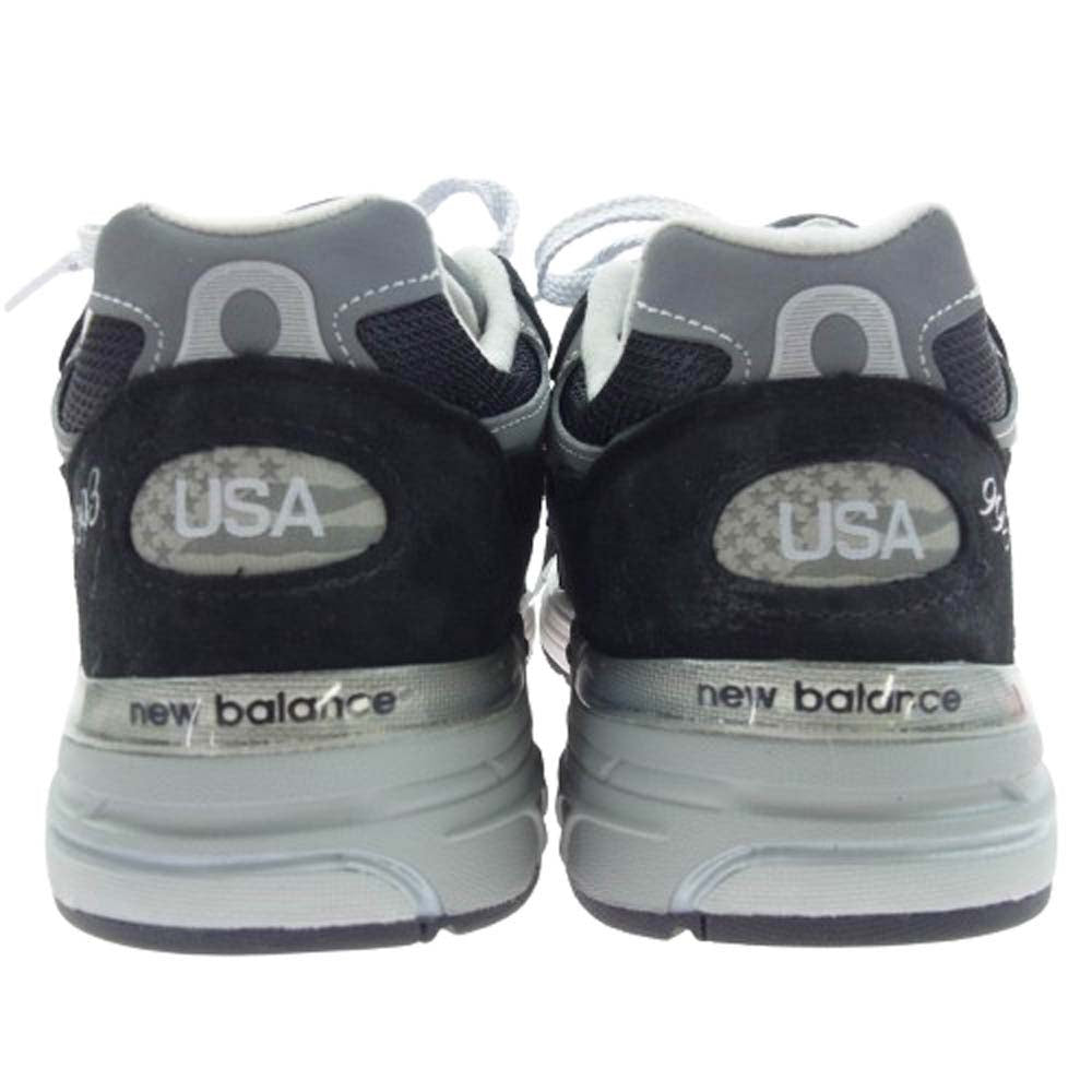 NEW BALANCE ニューバランス MR993BK 993 Black スエード メッシュ ローカット スニーカー ブラック系 26cm【新古品】【未使用】【中古】