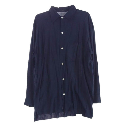 Y's Yohji Yamamoto ワイズ ヨウジヤマモト Y's for men ワイズフォーメン レーヨン オープンカラー 長袖シャツ ネイビー系 サイズ不明【中古】