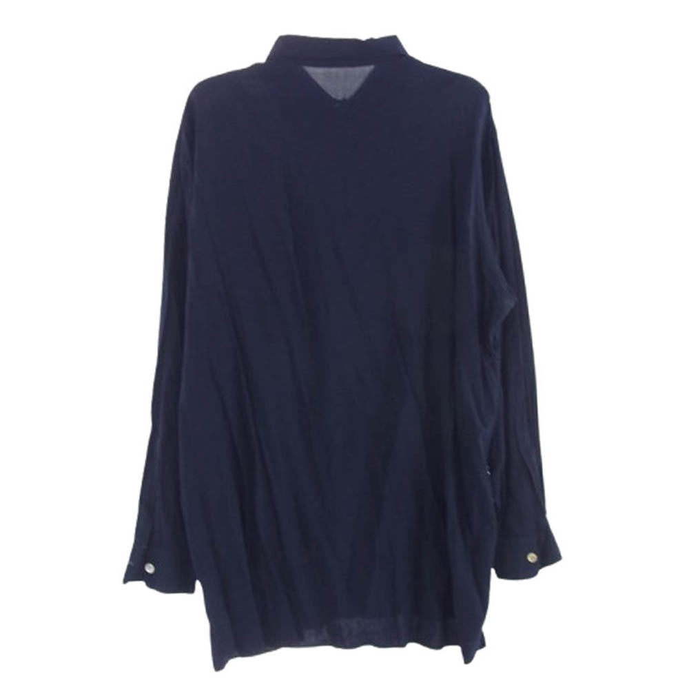 Y's Yohji Yamamoto ワイズ ヨウジヤマモト Y's for men ワイズフォーメン レーヨン オープンカラー 長袖シャツ ネイビー系 サイズ不明【中古】