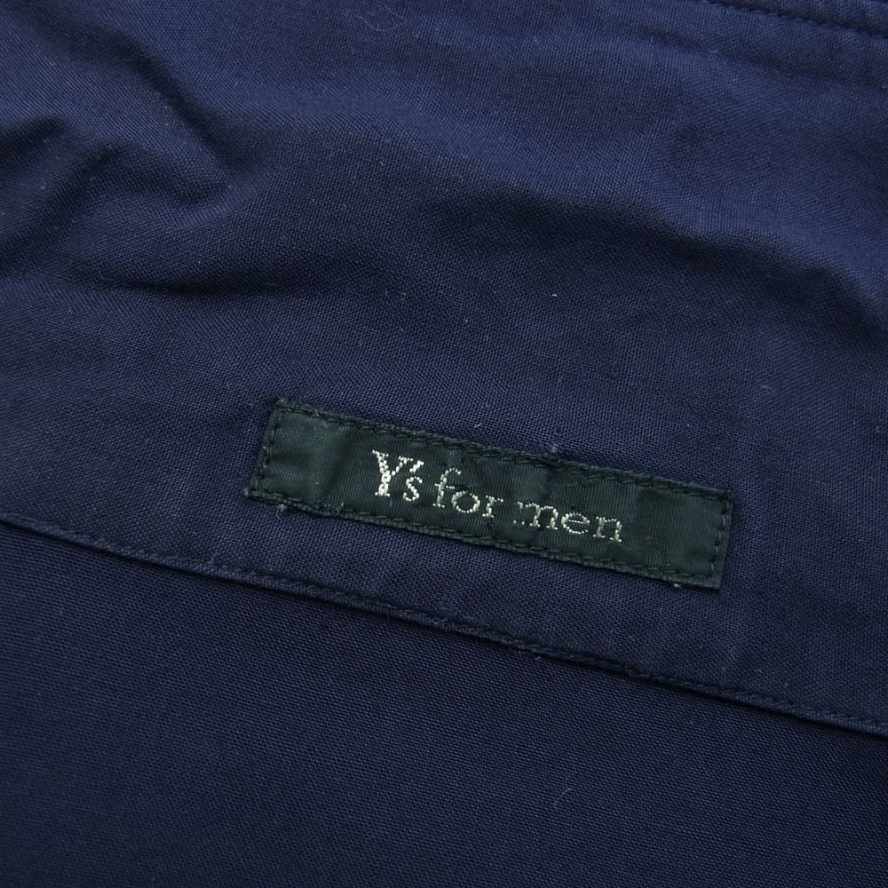 Y's Yohji Yamamoto ワイズ ヨウジヤマモト Y's for men ワイズフォーメン レーヨン オープンカラー 長袖シャツ ネイビー系 サイズ不明【中古】