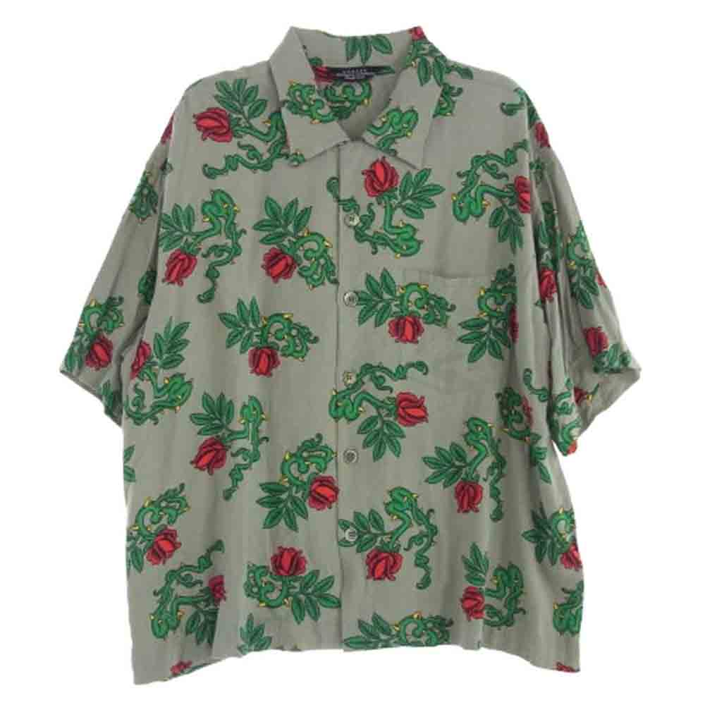 UNUSED アンユーズド 18SS US1405 Rose Pattern Short-Sleeve Shirt ローズ パターン ショートスリーブ 半袖 レーヨン シャツ 3【中古】