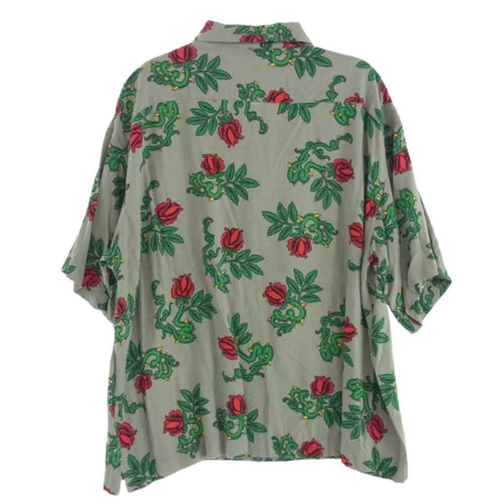 UNUSED アンユーズド 18SS US1405 Rose Pattern Short-Sleeve Shirt ローズ パターン ショートスリーブ 半袖 レーヨン シャツ 3【中古】