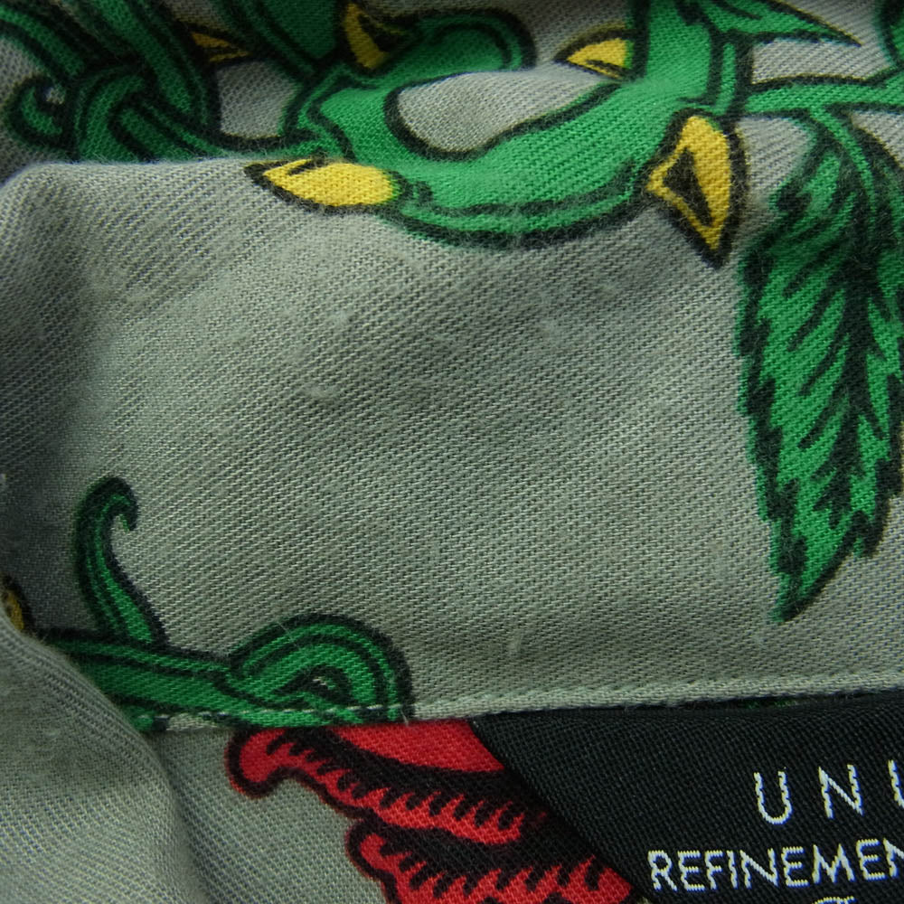 UNUSED アンユーズド 18SS US1405 Rose Pattern Short-Sleeve Shirt ローズ パターン ショートスリーブ 半袖 レーヨン シャツ 3【中古】