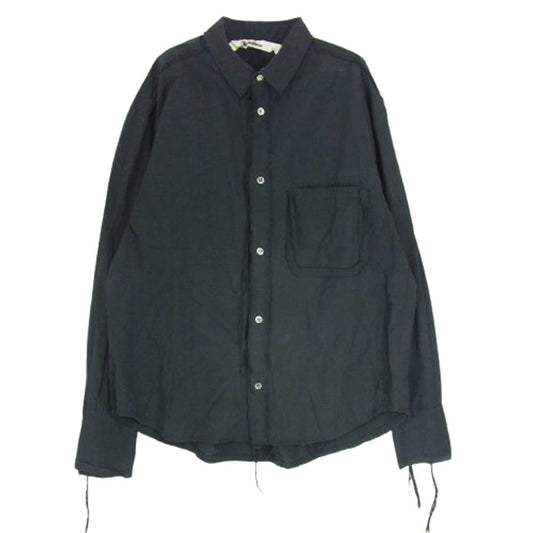 MIDORIKAWA ミドリカワ 19SS MID19SS-SH04B シルクテープ フリンジ カットオフ 長袖 シャツ ブラック系 FREE【中古】